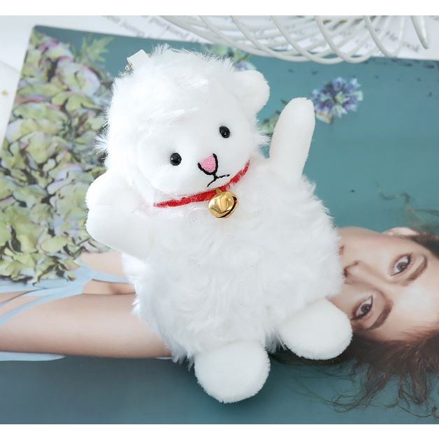 Toy Fashion Vibrato with The Same Sheep Doll Net Celebrity Soothing Sitting White Wool Velvet Cute Lamb Doll (1988L) - Image 9