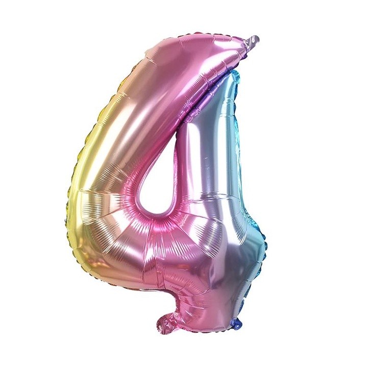 32inch Iridescent Rainbow Color Number Foil Balloons Birthday Wedding Party Decoration(688L) - Image 7