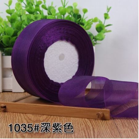 50yard 2/2.5cm Organza Ribbon gift wrapping decoration Christmas silk ribbons for Wedding DIY Craft(1074L) - Image 12