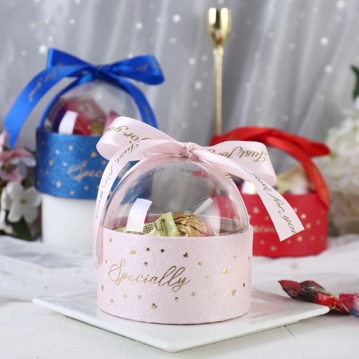 New Transparent Hemisphere Cake Boxes wedding Favor Candy Gift Box Baby Shower Birthday Party Favor Box 半球透明喜糖盒(2007L) - Image 6