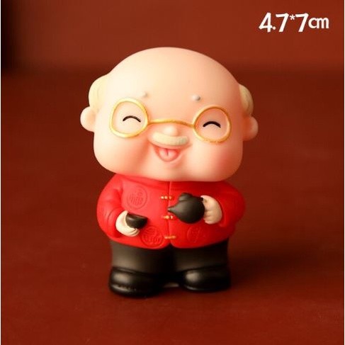 Kawaii Figures Grandma Grandpa Old Couple DIY Mini Fairy Garden Ornament Doll Couple Gift(944L) - Image 10