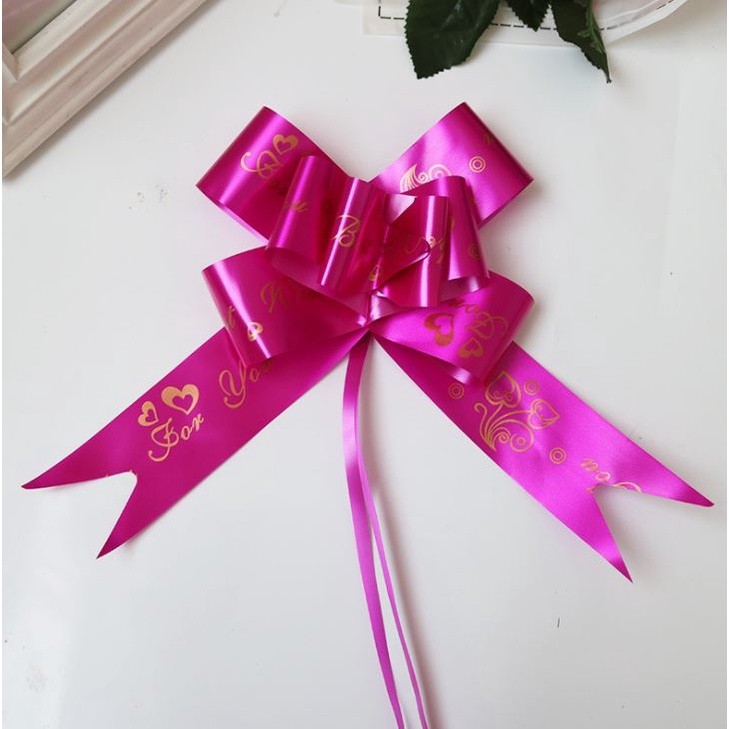 1pc 45# "LOVE""BEST WISHES FOR YOU" Gift Wrap Pull Bows Wedding Birthday Ribbon Decorations for Wedding (1313L) - Image 9