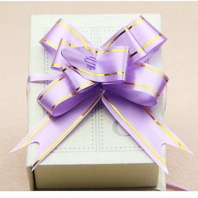 10PCS 1.8cm (Gold) Pull Bows Flower Ribbon For Wrapping Gift Decorate Wedding Car Party Christmas Birthday(1319L) - Image 8