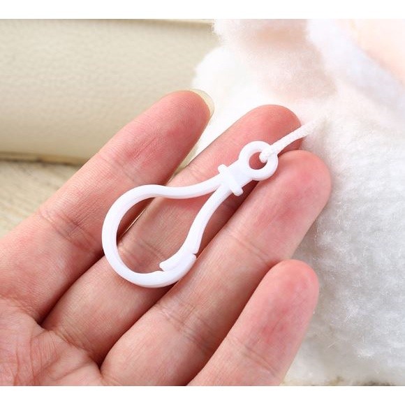 Durable Plush Pendant with Buckle Decorative Lovely Design Fine Craftsmanship Stuffed Doll Decorati粉色可爱小兔子毛绒背包钥匙(1997L) - Image 6