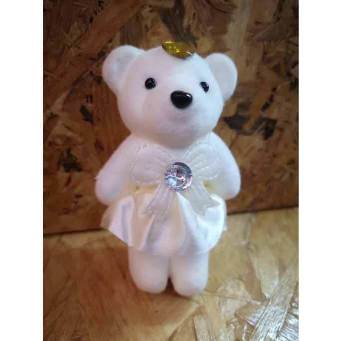 1pc Small Plush Stuffed Mini Teddy Bear Toys Wedding Flower Bouquet Little Satin Cartoon 卡通花束冰淇淋泡沫熊公仔 (1013L) - Image 16