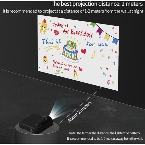 Birthday Party Projection Lamp Creative Atmosphere Light Cake Projector Lights Happy Birthday Decorations生日快乐投影(2021L) - Image 7