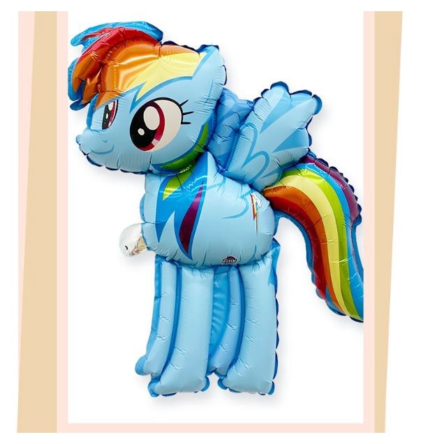 Little Pony Foil Balloons Pink Horse Kids Girl Latex Ballon Happy Birthday Party Banner Animal 新款小马彩虹独角兽铝膜气球(1986L) - Image 5