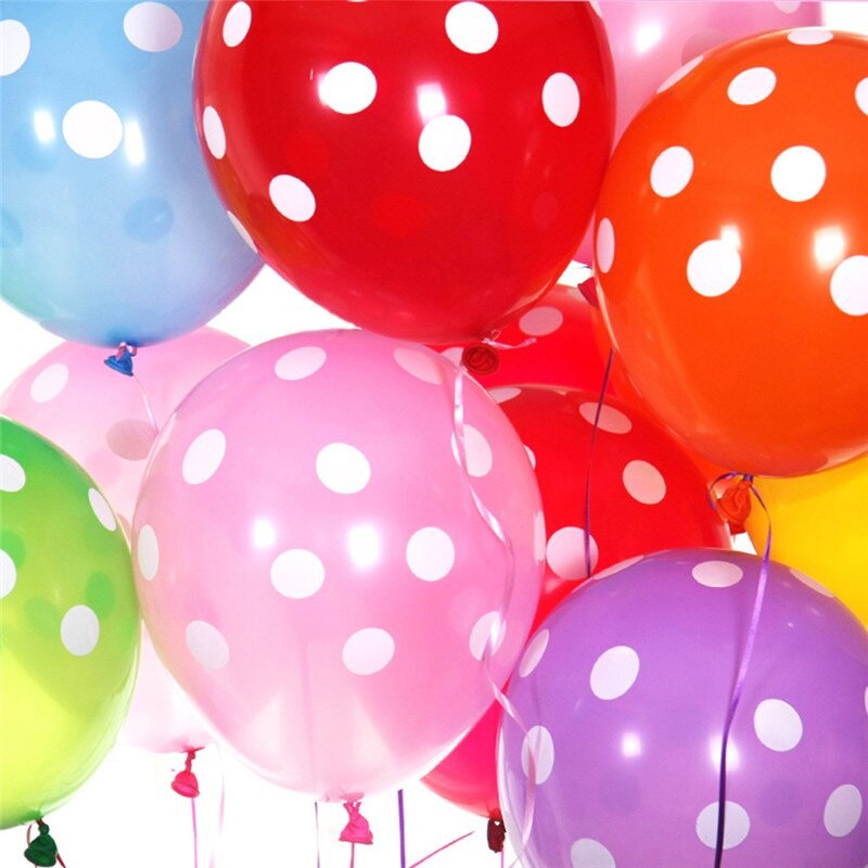 10pcs/pack 12inch Spot Dot Latex Balloons Polka Dot Wave Point Globos Birthday Party(298L) - Image 4