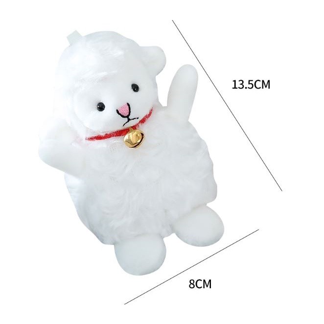 Toy Fashion Vibrato with The Same Sheep Doll Net Celebrity Soothing Sitting White Wool Velvet Cute Lamb Doll (1988L) - Image 7