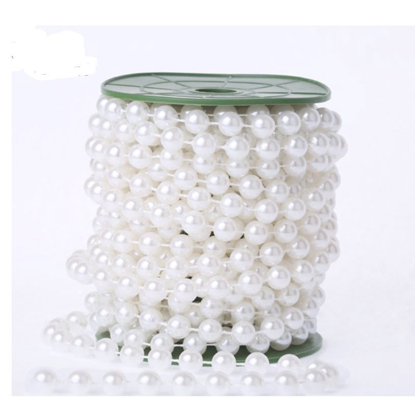 1 roll 4/6/8/10mm Imitation Pearl Beads Line Chain Trim pearls for crafts DIY Wedding Bride Bouquet Decoration(1998L) - Image 13