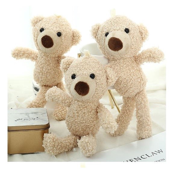 1pc 20cm Teddy Bear Stuffed Plush Toys Cute Key Chain Ring Dolls Bag Hanging Decoration For Boy/Girl网红小号泰迪熊毛绒玩具公仔(1989L) - Image 6