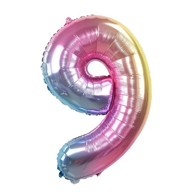 32inch Iridescent Rainbow Color Number Foil Balloons Birthday Wedding Party Decoration(688L) - Image 11