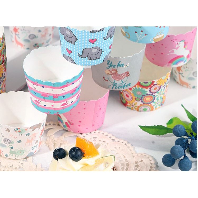 50pcs Pink Bow Muffin Cupcake Paper Cup Wedding Birthday Party Cupcake Liner Baking Cup Cases Muffin Decoration(1479L) - Image 9