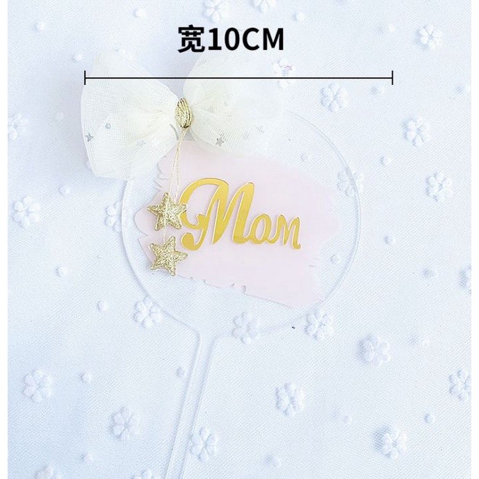 New Fashion Mother's Day Acrylic Cake Toppers Mum Letters Print Mother Birthday Party Home Decorative(803L) - Image 5