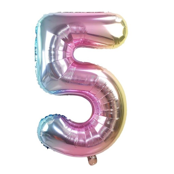 32inch Iridescent Rainbow Color Number Foil Balloons Birthday Wedding Party Decoration(688L) - Image 8