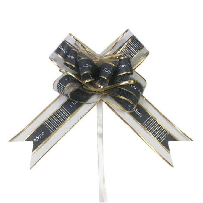 1pc 50mm Valentine'sDay Gift Packing I Love you more Large Organza Pull Bow Ribbon for Craft Wedding Decoration(1240L) - Image 5