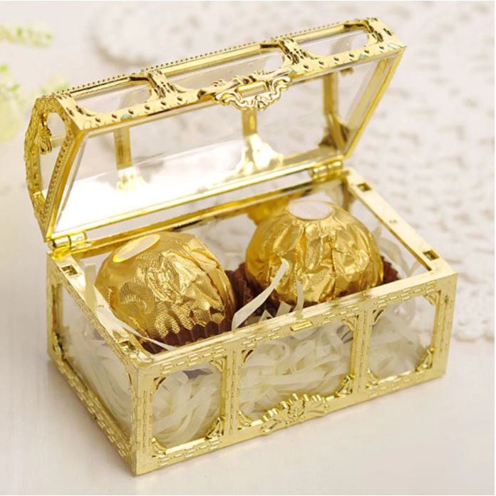 1pc Creative Plastic Candy Box Wedding Vintage Candy Boxes Chocolate Gift Treat Boxes Wedding Party(1243)