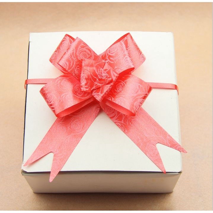 10pcs/lot 3cm Ribbon (Rose) Christmas Gift Wrap Pull Bows Gift Ribbons Happy New Year Birthday Wedding Car Decor(466L) - Image 14
