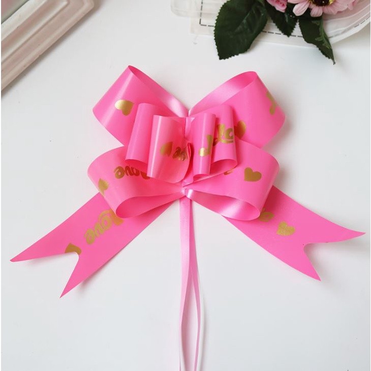 1pc 45# "LOVE""BEST WISHES FOR YOU" Gift Wrap Pull Bows Wedding Birthday Ribbon Decorations for Wedding (1313L) - Image 6