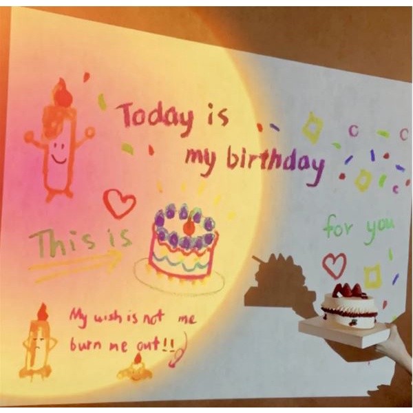 Birthday Party Projection Lamp Creative Atmosphere Light Cake Projector Lights Happy Birthday Decorations生日快乐投影(2021L) - Image 3