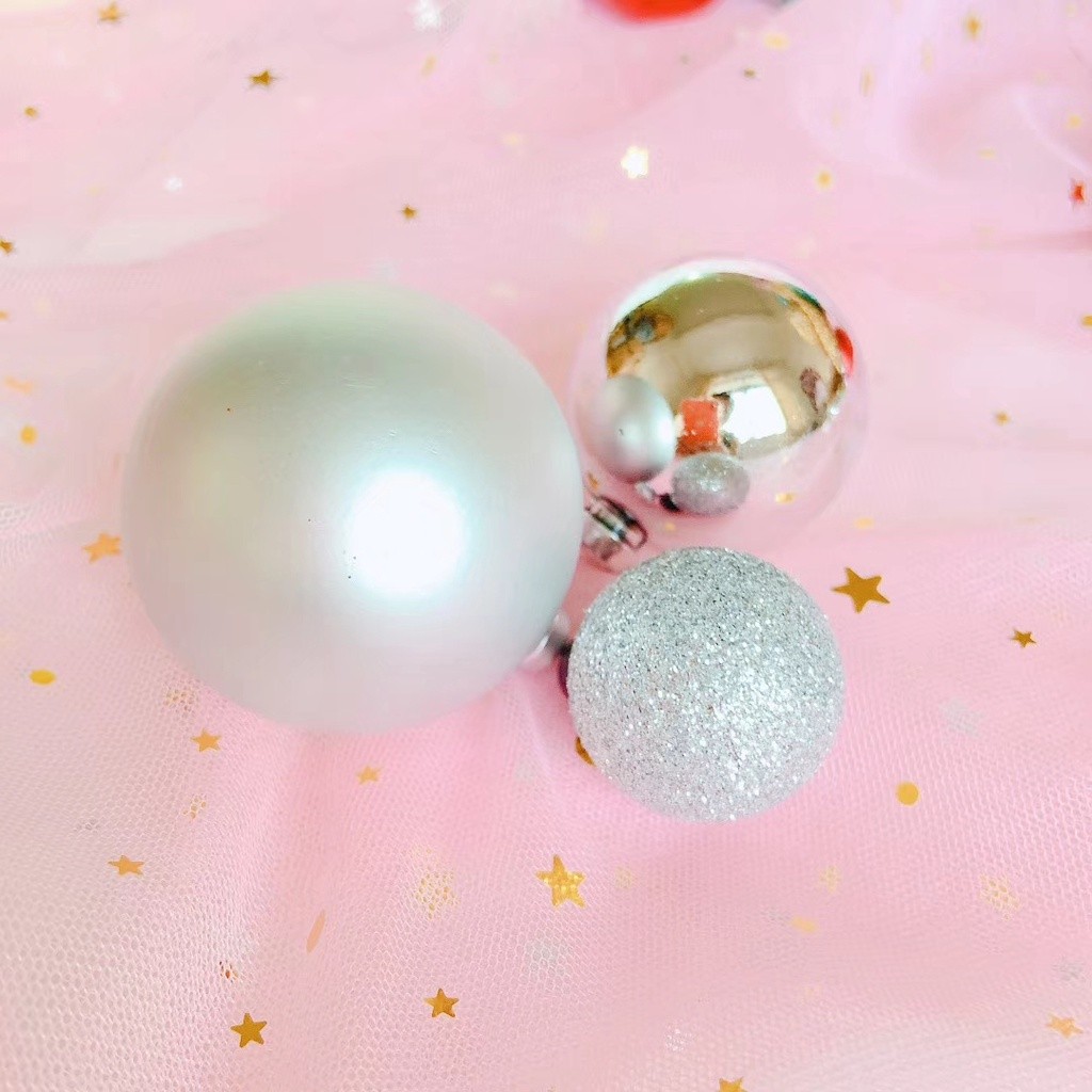Shiny Gold Silver Pink Red Blue Balls Mirror ball Cake Topper Dessert Decoration for Girl Birthday Party(801L) - Image 10