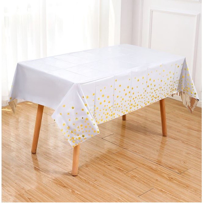 137*183cm Rose Gold Star Gilded Tablecloth Disposable Table cloth Kids Birthday Party Baby Shower Wedding Decor(1932L) - Image 10