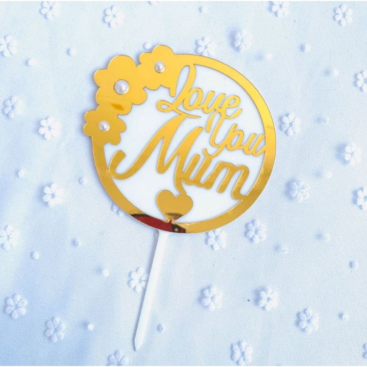 New Fashion Mother's Day Acrylic Cake Toppers Mum Letters Print Mother Birthday Party Home Decorative(803L) - Image 12