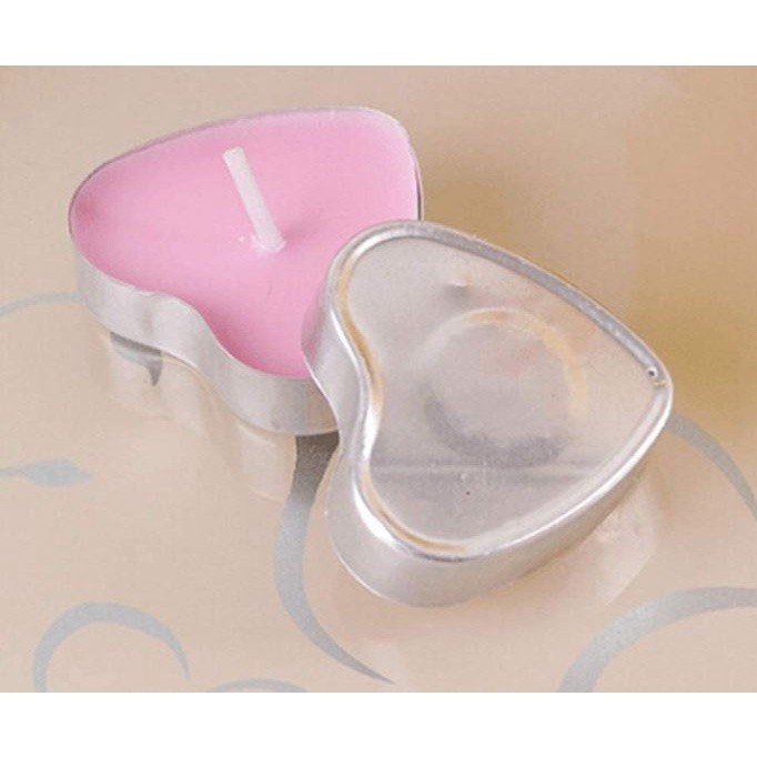 10PCS Heart-shaped Empty Aluminum Tealight Candle Wax Tins Jars Cases Containers Molds Holders for DIY 彩色桃心小蜡烛(2003L) - Image 5