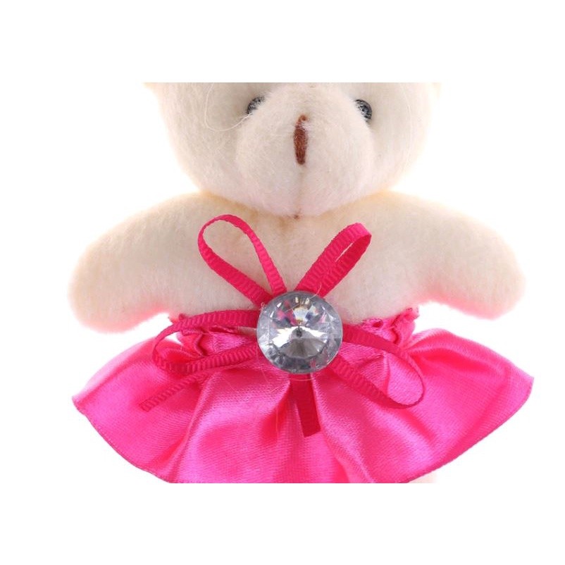 1pc 12cm Kawaii Teddy Bear Toys Plush Doll Mini Teddy Bear Flower Bouquets Bear For Girls Wedding Christmas Gifts(1580L) - Image 9