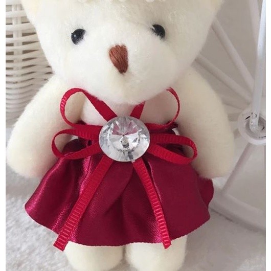 1pc 12cm Kawaii Teddy Bear Toys Plush Doll Mini Teddy Bear Flower Bouquets Bear For Girls Wedding Christmas Gifts(1580L) - Image 10