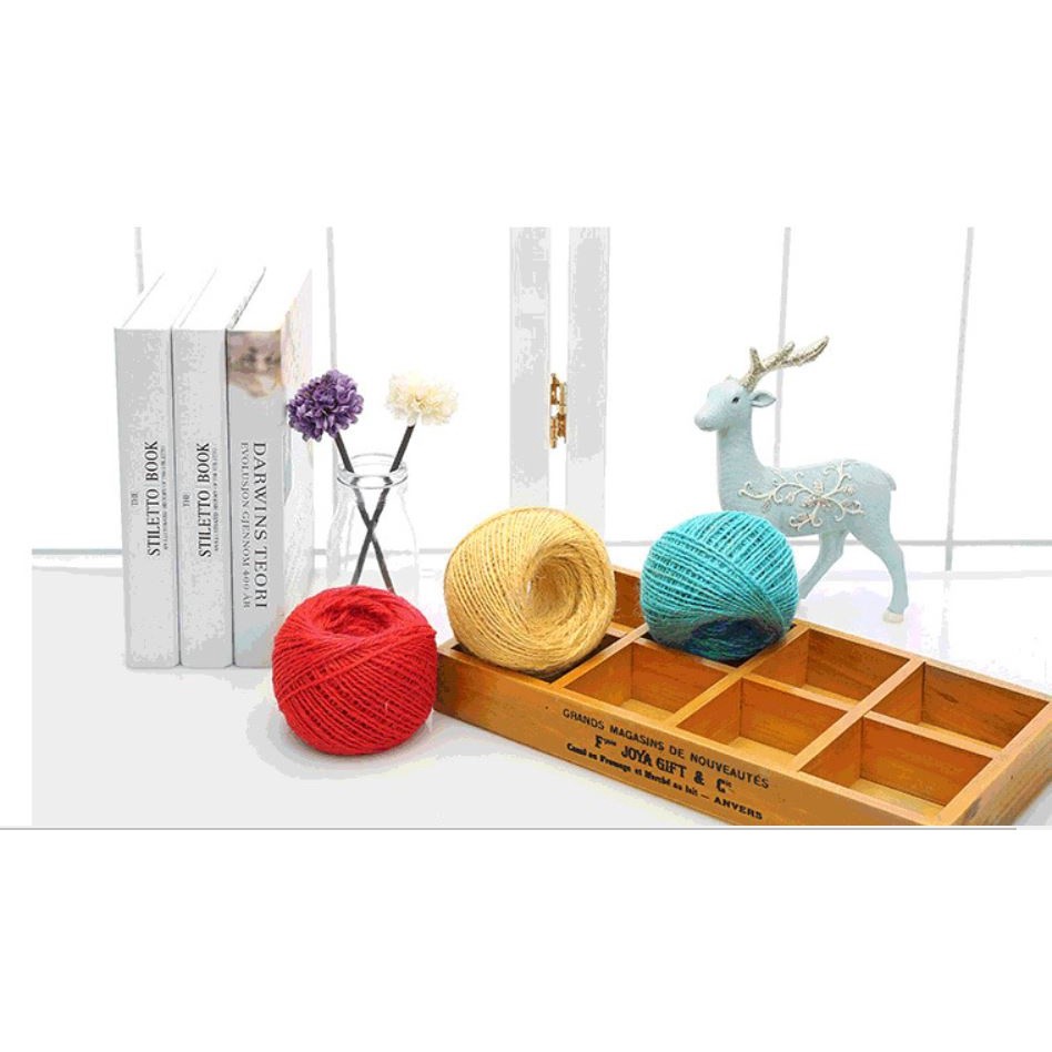 50Meters 2mm Colorful Natural Jute Cord Burlap Twine Rope For Handmade Gift Wrap DIY Crafts Home Wedding 彩色麻绳 (1980L) - Image 4