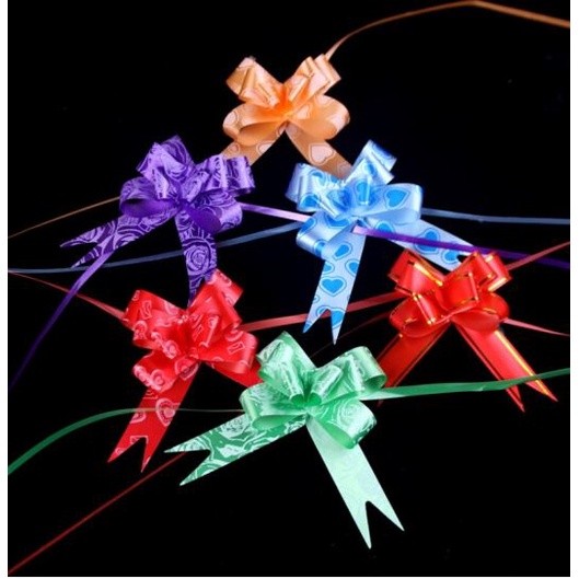 10PCS 1.8cm (Rose) Pull Bows Flower Ribbon For Wrapping Gift Decorate Wedding Car Party Christmas Birthday(1320L) - Image 2