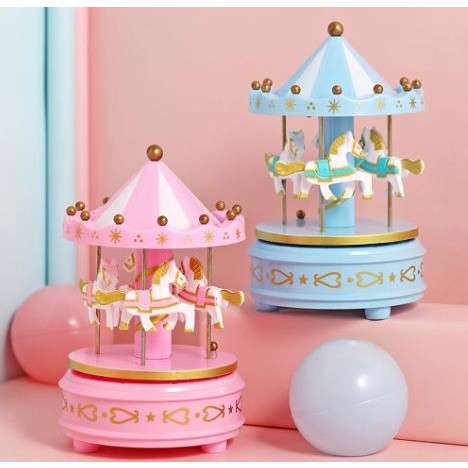 Merry-Go-Round Music Boxes With Lights Carousel Box Birthday Gift Baby Room Decoration Musical Carousel带灯旋转木马音乐盒(2012L) - Image 2