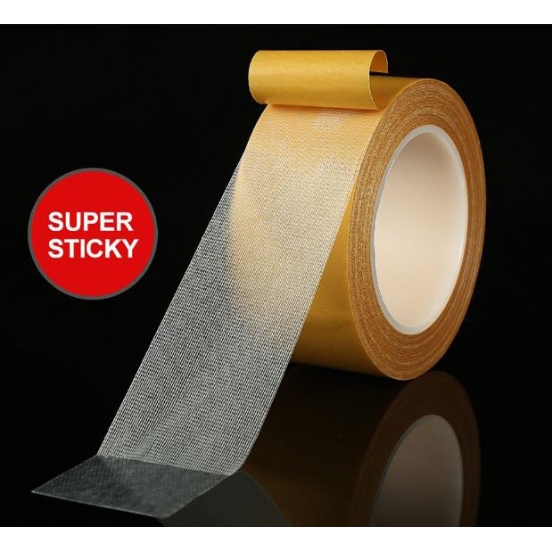 10M/20M Strong Self-adhesive Mesh Double-sided Tape Wedding Party Carpet Fixing Cloth Base Tape Household 双面布基胶带(1982L) - Image 4