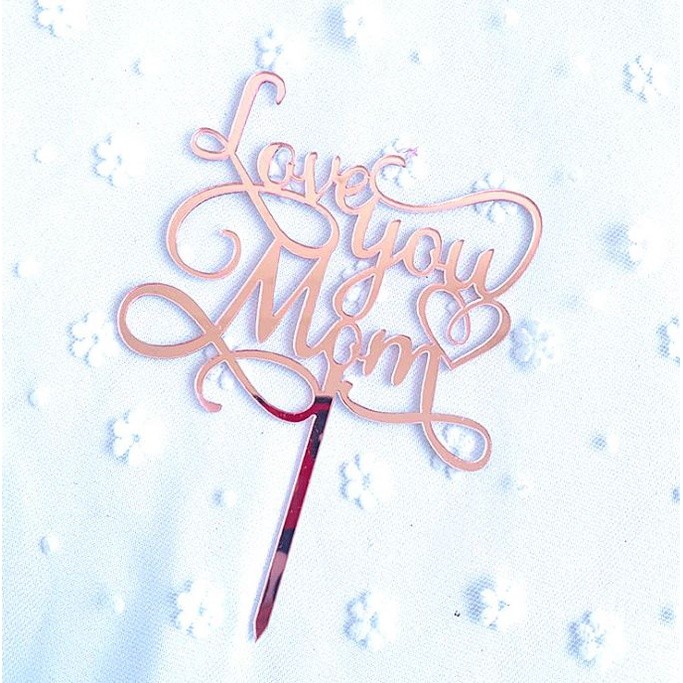 New Fashion Mother's Day Acrylic Cake Toppers Mum Letters Print Mother Birthday Party Home Decorative(803L) - Image 9