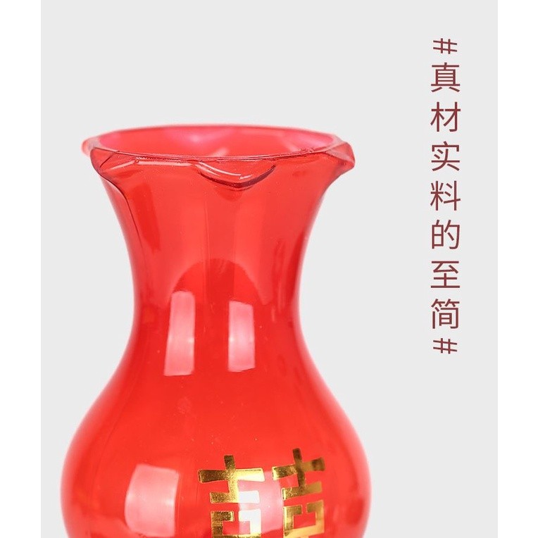 1set Wedding LED electronic candle light red plastic peach heart wedding happy word light 电子蜡烛灯红色塑料桃心结婚喜字灯(1252L) - Image 7