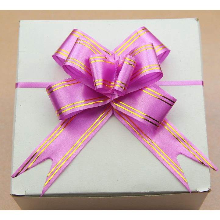 10pcs 3cm Ribbon (Gold) Christmas Gift Wrap Pull Bows Gift Ribbons Happy New Year Birthday Party Wedding Car Decor(465L) - Image 19
