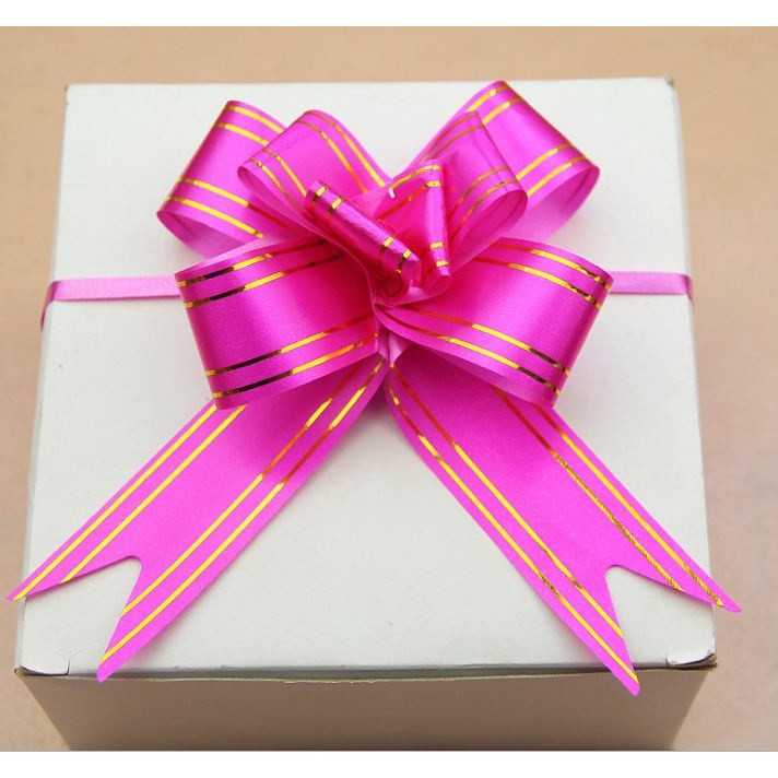 10pcs 3cm Ribbon (Gold) Christmas Gift Wrap Pull Bows Gift Ribbons Happy New Year Birthday Party Wedding Car Decor(465L) - Image 12
