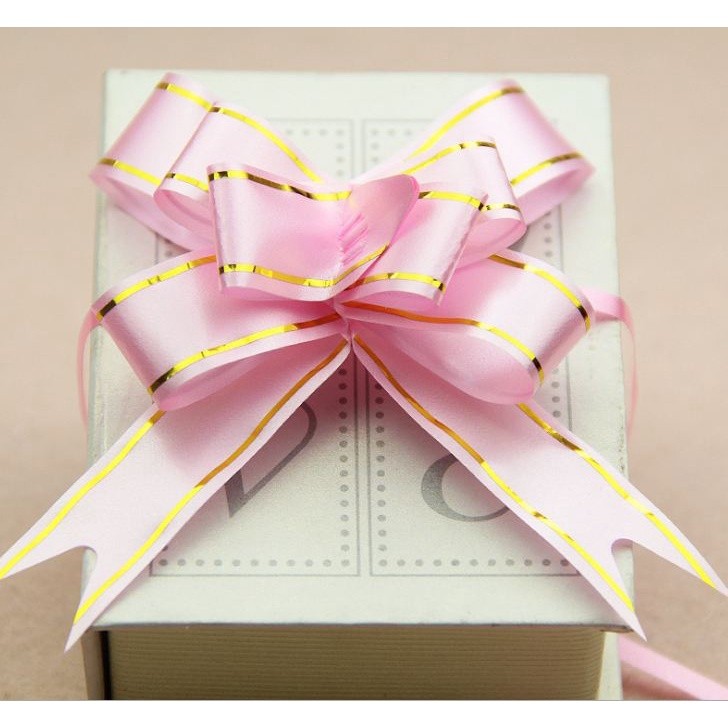 10PCS 1.8cm (Gold) Pull Bows Flower Ribbon For Wrapping Gift Decorate Wedding Car Party Christmas Birthday(1319L) - Image 17