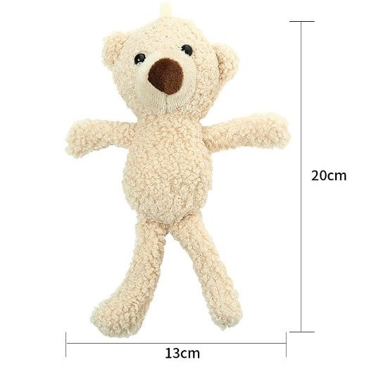 1pc 20cm Teddy Bear Stuffed Plush Toys Cute Key Chain Ring Dolls Bag Hanging Decoration For Boy/Girl网红小号泰迪熊毛绒玩具公仔(1989L) - Image 7