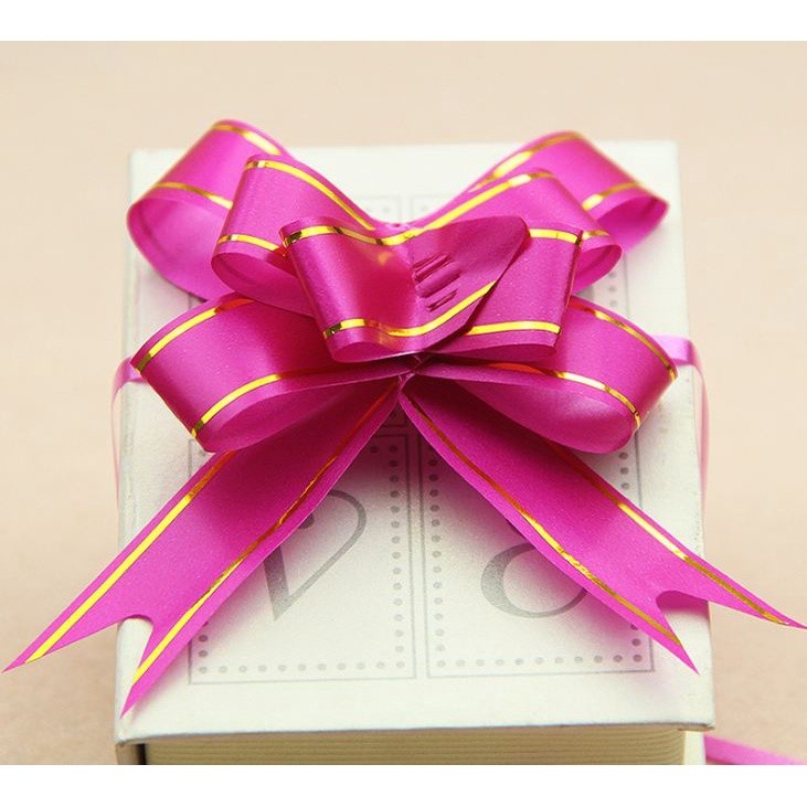 10PCS 1.8cm (Gold) Pull Bows Flower Ribbon For Wrapping Gift Decorate Wedding Car Party Christmas Birthday(1319L) - Image 19