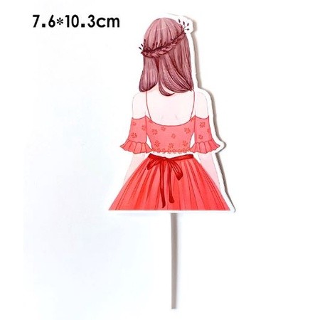 1pc Cake Topper Pink Heart Flower Decoration Happy Mother`s Day Cake Toppers For Birthday Gift Cupcake 母亲节我爱妈妈插牌(2018L) - Image 2