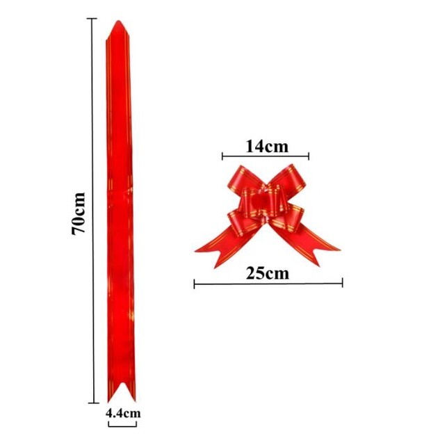 5pcs/pack 45# Large Pull Bows Flower Ribbon (Gold) For Wrapping Gift Decorate Wedding Car Party Christmas (1421) - Image 4
