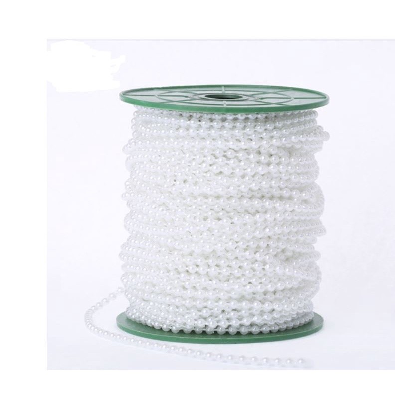 1 roll 4/6/8/10mm Imitation Pearl Beads Line Chain Trim pearls for crafts DIY Wedding Bride Bouquet Decoration(1998L) - Image 7