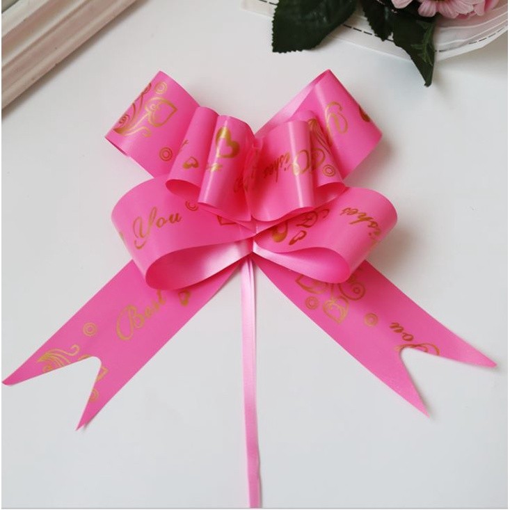 1pc 45# "LOVE""BEST WISHES FOR YOU" Gift Wrap Pull Bows Wedding Birthday Ribbon Decorations for Wedding (1313L) - Image 10