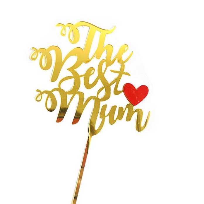 New Fashion Mother's Day Acrylic Cake Toppers Mum Letters Print Mother Birthday Party Home Decorative(803L) - Image 7