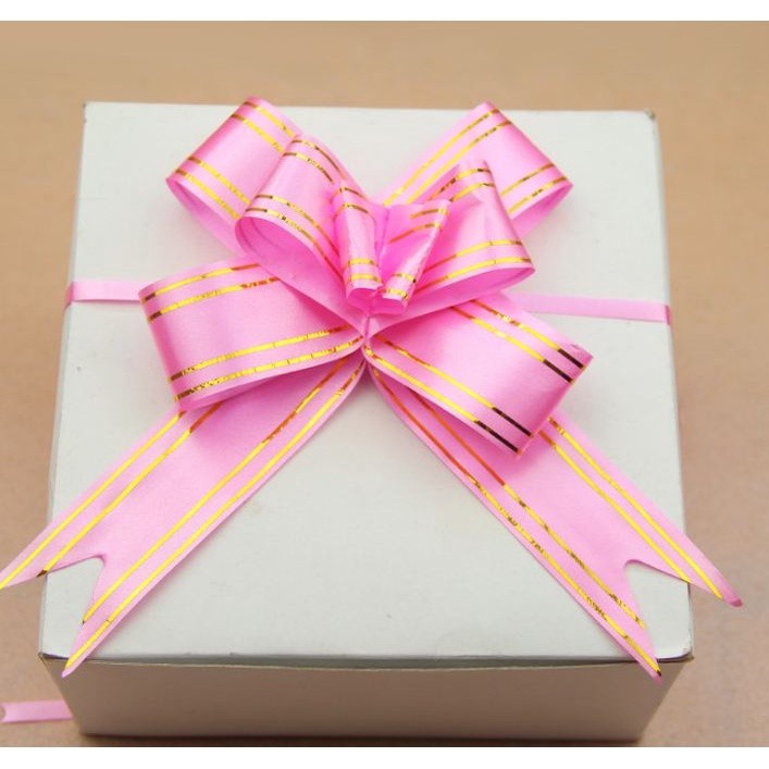10pcs 3cm Ribbon (Gold) Christmas Gift Wrap Pull Bows Gift Ribbons Happy New Year Birthday Party Wedding Car Decor(465L) - Image 17