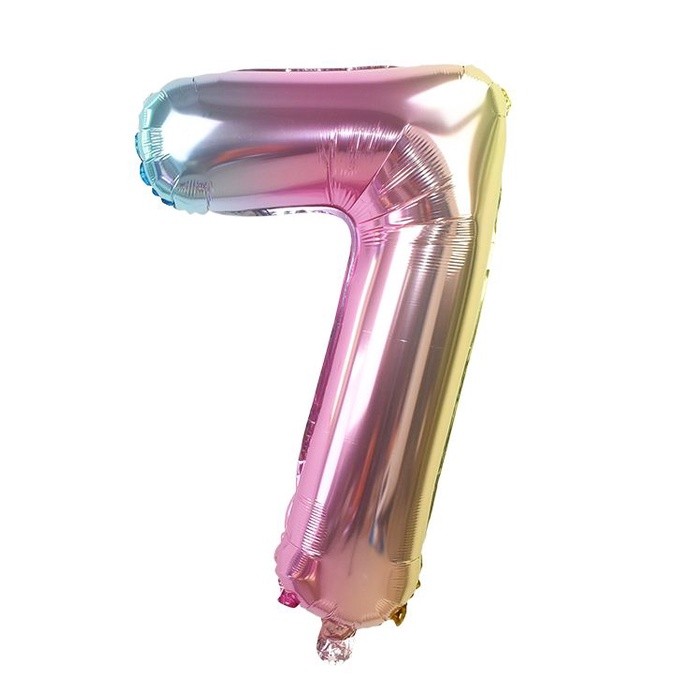 32inch Iridescent Rainbow Color Number Foil Balloons Birthday Wedding Party Decoration(688L) - Image 12