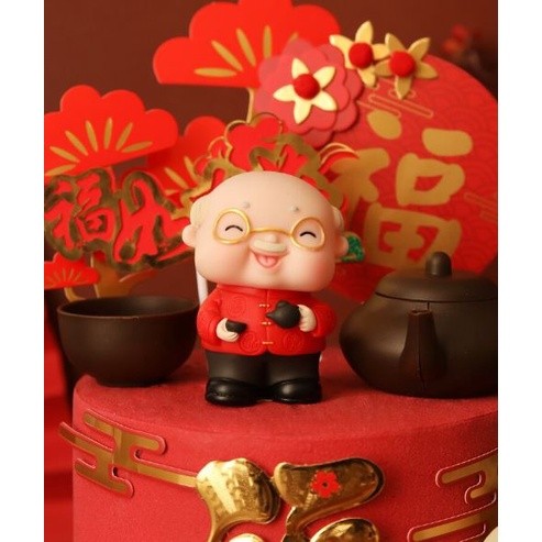 Kawaii Figures Grandma Grandpa Old Couple DIY Mini Fairy Garden Ornament Doll Couple Gift(944L) - Image 6