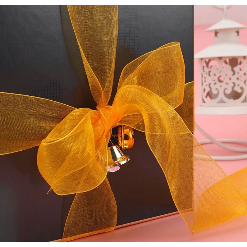 50yard 2/2.5cm Organza Ribbon gift wrapping decoration Christmas silk ribbons for Wedding DIY Craft(1074L) - Image 7